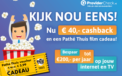 September actie | Cashback + Pathé Thuis voucher cadeau!